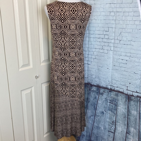Soft Surrounding Tulum Sleeveless Jersey Maxi Tank Dress M Lagenlook Geo Print - Picture 11 of 16